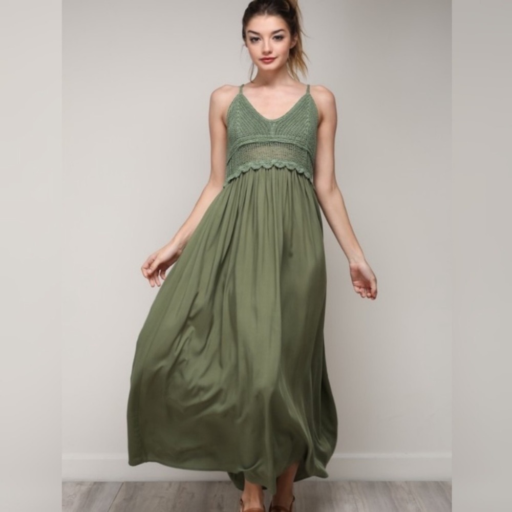 Crochet Top Maxi Dress